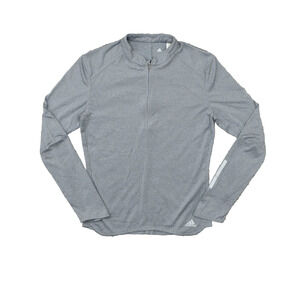 Adidas Women's Size S Pullover Sweater Climalite Gray Long Sleeve Polyester